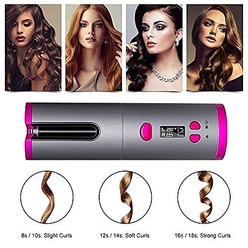 Cordless Auto Hair Curler – Smart Sensor, USB Rechargeable, Tourmaline Ceramic