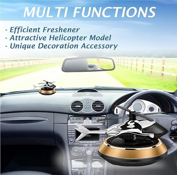 Solar Spinning Car Helicopter with Fragrance Diffuser