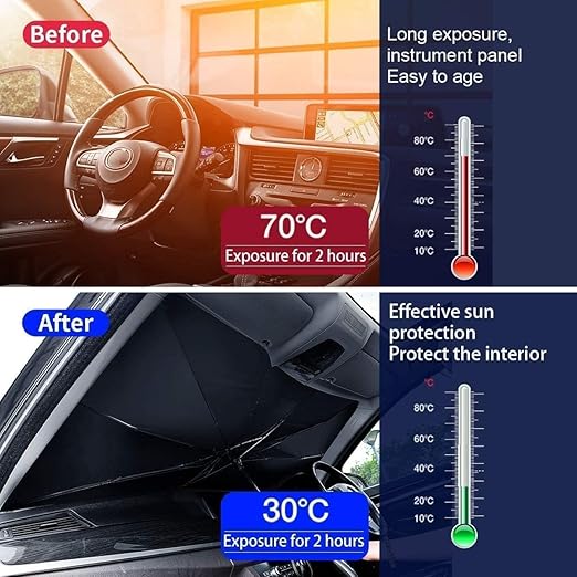 Foldable Car Windshield Sun Shade Umbrella