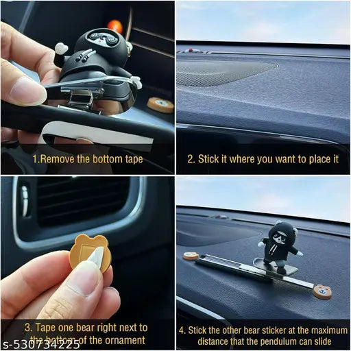 Adorable Gliding Panda β Sliding Dashboard Toy for Car Decoration